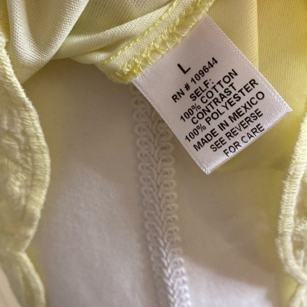 LBK Lemon Yellow 100%‎ Cotton Light Crochet Skirt - Picture 4 of 7
